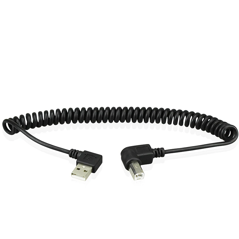 40 см USB 2,0 папа до 4pin USB B Тип правый угол выдвижной кабель для зарядки данных для USB2.0 принтера и сканера