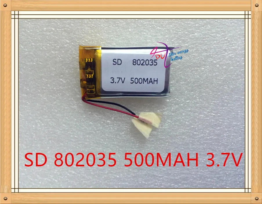 Lithium Polymer Battery-802035 500mAh 3.7V-Lithium Battery