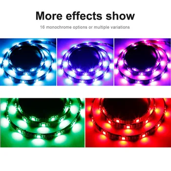 

ICOCO 150LED 5m Flexible SMD 5050 RGB Waterproof LED Light Strip Bar with 44-Key Controller for TV Backlight PC Decoration