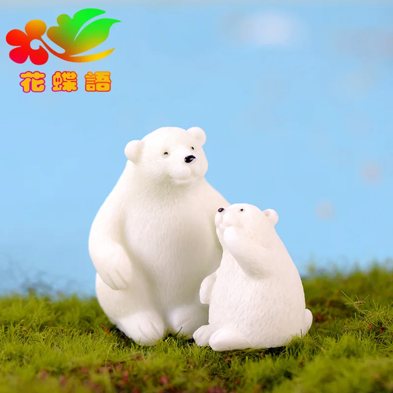 

2 Pcs Mother Bear Key Chain Accessories DIY Doll Resin Handicraft Auto Cake Furnishing Articles Home Decor Modern