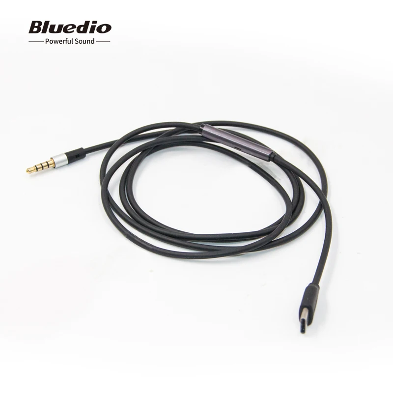 Bluedio Audio cable Type c to 3.5 mm for Bluedio T6S T5 V2 TM TMS with one free Y Splitter Cable for computer|Earphone Accessories| - AliExpress