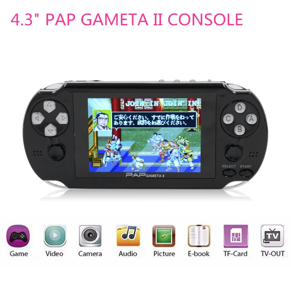 New 4.3 PAP Gameta II 64 Bit Handheld Game Console Portable Game Player with 600 Games Built in Birthday Gifts for boy kids New 4.3 PAP Gameta II 64 Bit Handheld Game Console Portable Game Player with 600 Games Built in Birthday Gifts for boy kids