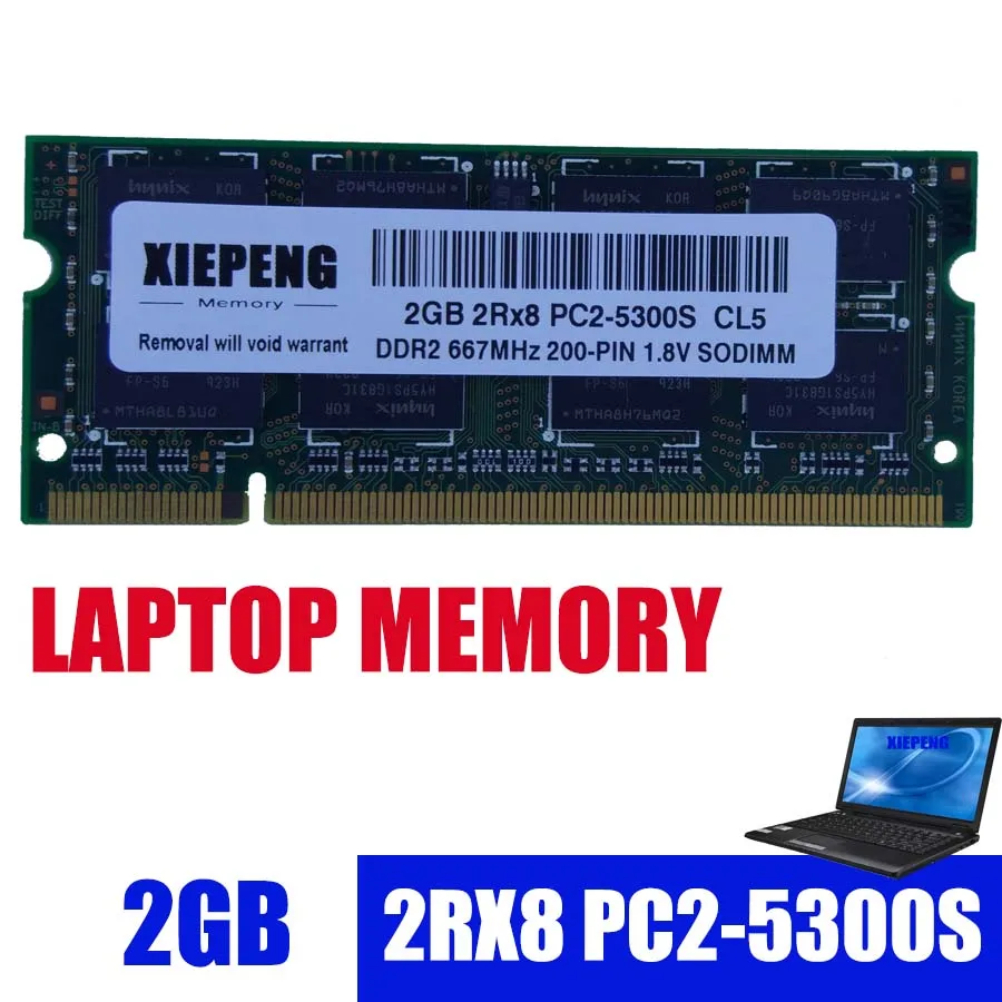 

Laptop Memory 2GB 2Rx8 PC2-5300S 667MHz DDR2 RAM 2g 667 MHz pc2 5300 SODIMM for HP V3700 V3800 V3900 2210b 2510p TX1400 Notebook