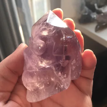 

2.8 inch High Quality Natural Amethyst Quartz Crystal Healing Handicraft Skull