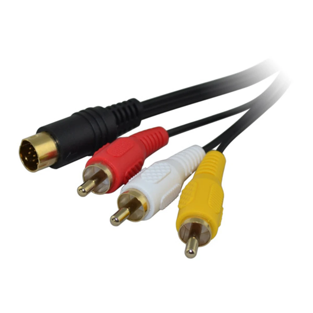 10 шт. новая золотая прокладка Аудио Видео AV кабель для Sega Saturn A/V RCA шнур для SS