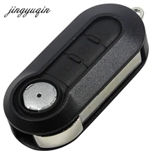 jingyuqin 3 Buttons Flip Remote Key COMBO Case Shell Cover for FIAT 500 Panda Punto Bravo Car Alarm Keyless Entry Fob