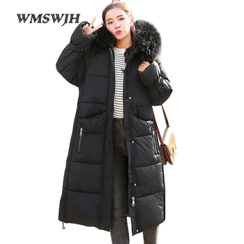 

2019 New Arrival European Style Winter Jacket Women Hooded With Fur Warm Snow Wear Thicken Womens Long Coat Female Parka Parkas