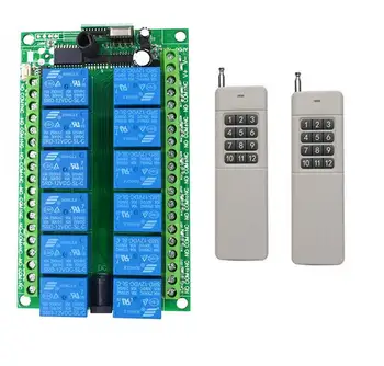 

Long Range DC 12V 12CH Radio Controller RF Wireless Remote Control Switch System,315/433Mhz,Transmitter & Receiver control light