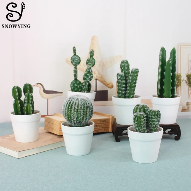 Nordic Artificial Cactus Plant DIY Home Decoration Fake Cactus Potted