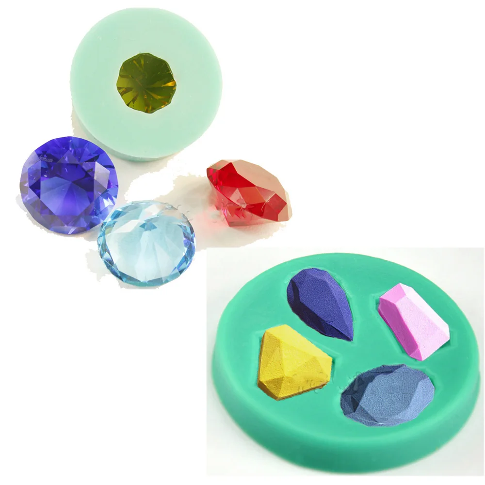 

wedding 3D diamond Silicone clay Mould chocolate mold Fondant cake Decorating Tool Baking gateau cupcake toppers patisserie