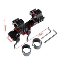 Тактический сверхмощный быстросъемный консольный 25,4 мм 30 мм двойные кольца Tri-Side Scope Mount для 20 мм рельсовый адаптер Picatinny Weaver