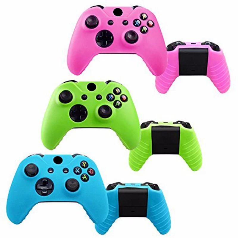 Glow in Dark Silicone Gel Rubber Grip Protective Case Skin Cover For Microsoft Xbox One Wireless Controller-6