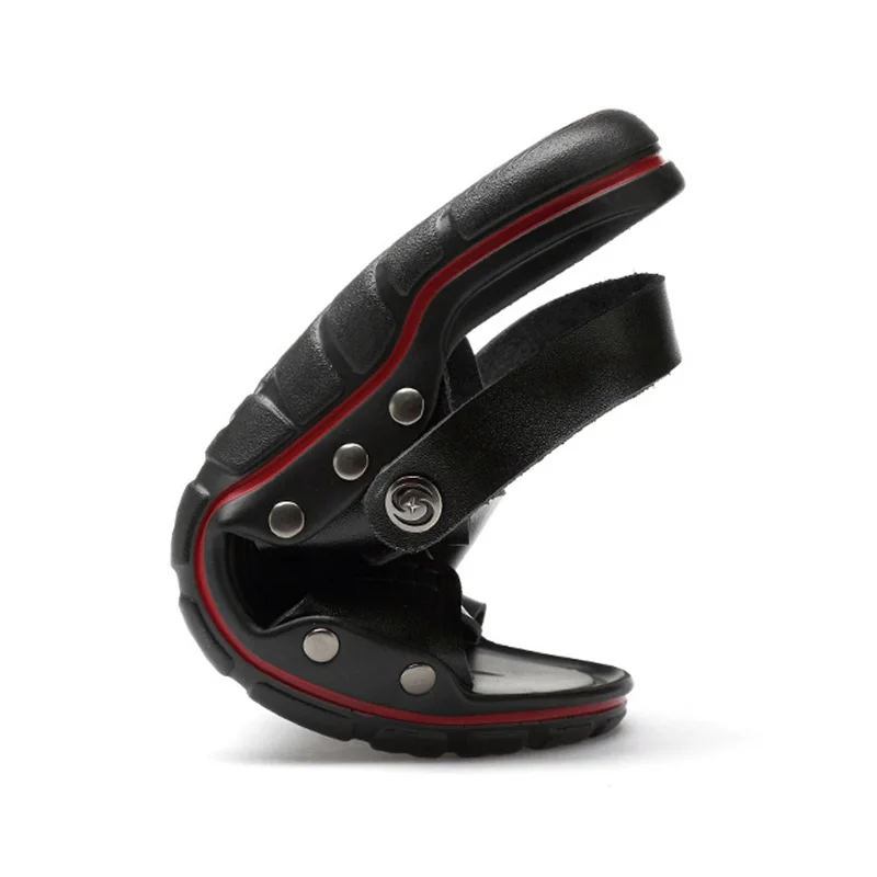 Кожаная мужская обувь, сандали летние мужские пляжные сандалии на плоской подошве противоскользящее покрытие Праздничная обувь черного цвета Летняя обувь KA1425