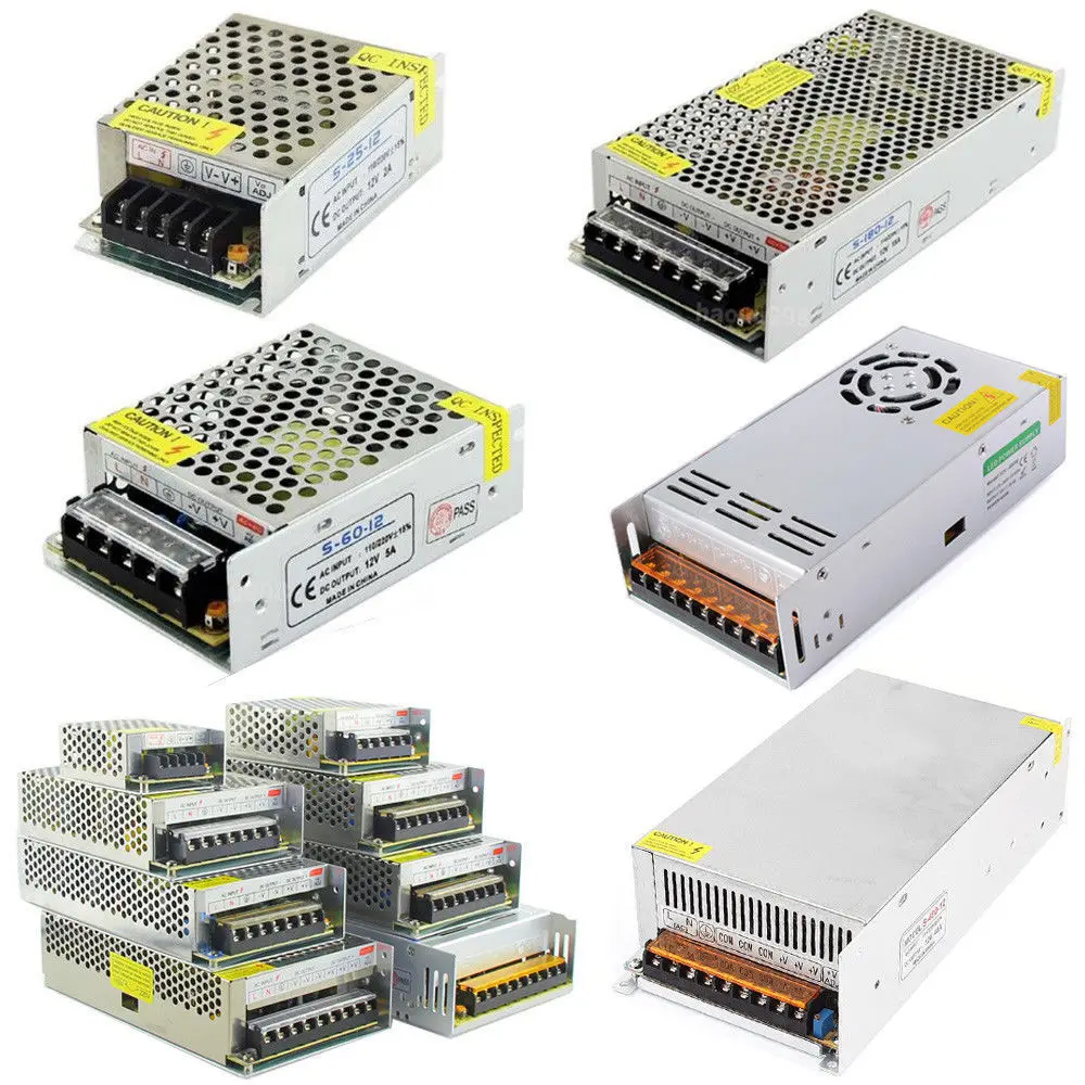 AC 110 V-220 V к DC 5V 12V 24V 1A 2A 3A 5A 10A 15A 20A 30A 50A переключатель питания Драйвер адаптер светодиодный светильник