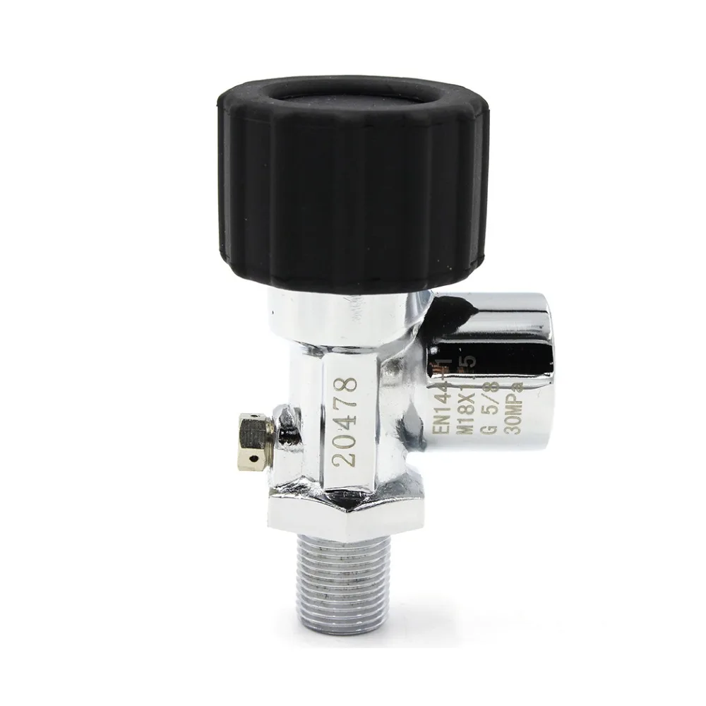 PCP Paintball Tank ON/OFF Pressure Valves Black 30Mpa 4500psi M18 Male