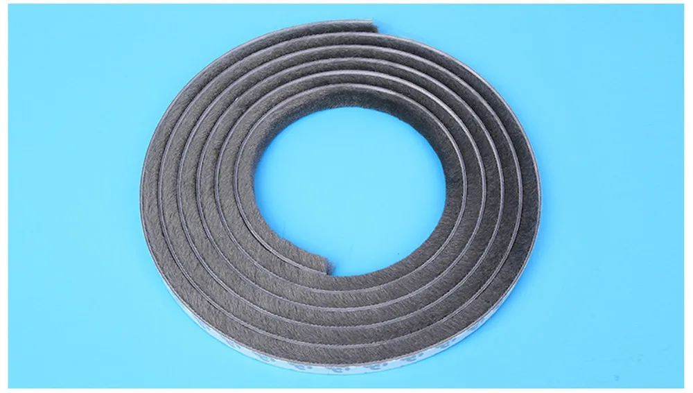 Adhesive Wool Pile Seals Weather Seals Strip Felt Draught Excluder Sliding Door Window Brush Seal 9x9mm Gray White Odd