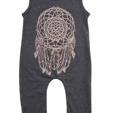 Летний комбинезон без рукавов для новорожденных девочек серые детские комбинезоны без рукавов Infantil Bebes детские комбинезоны