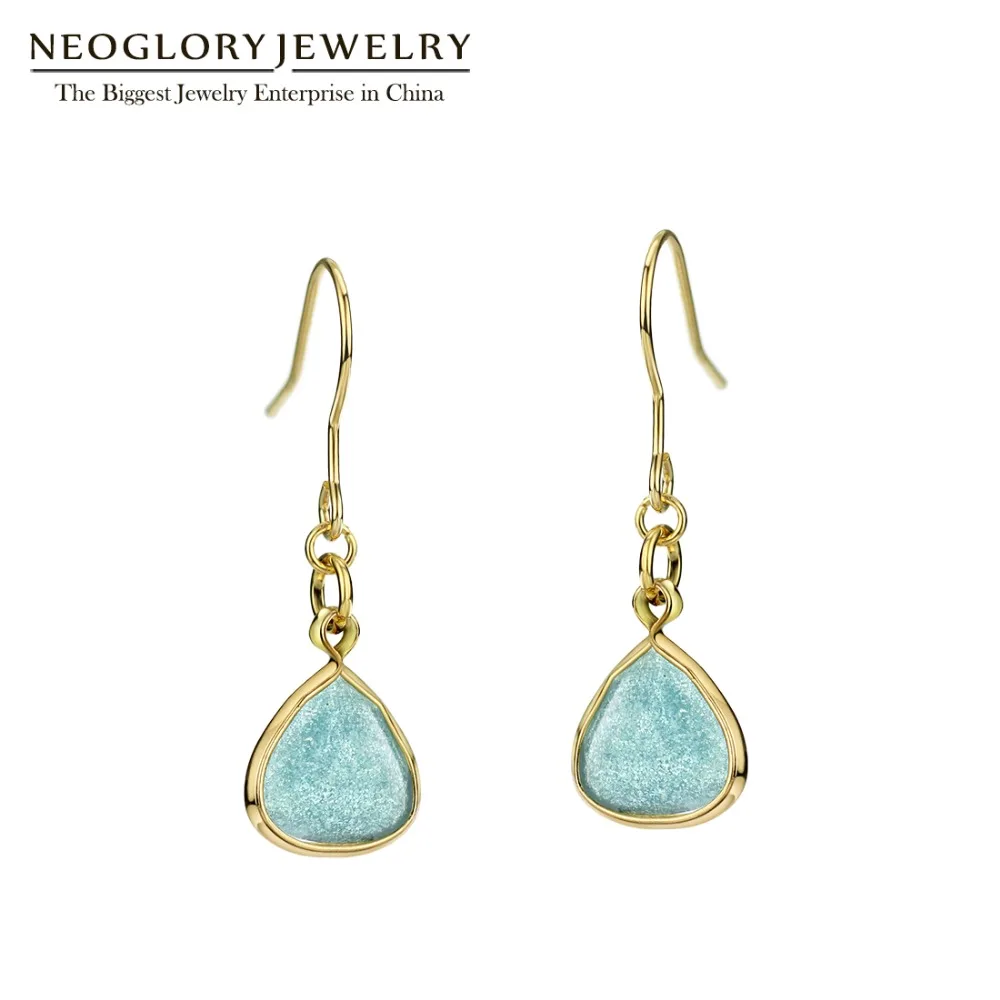 

Neoglory Fashion Blue Resin Earrings Dangle Copper Drop Earrings for Women Simple Jewelry New 2020 Birthday Gifts