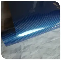 1.52x20 м бесплатно пузырьки воздуха с каналами 5D (3D грунтовка) ювелирные изделия синий углерода винил wrap волокна винил