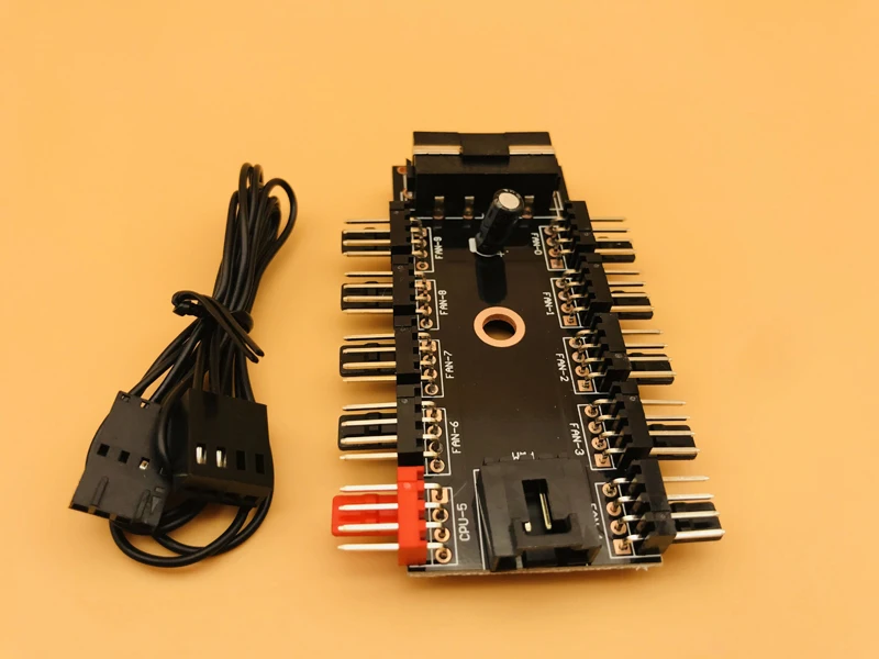 NEW Black PC 1 to 10 4Pin Molex Cooler Cooling Fan Splitter Hub Cable PWM 12V 4Pin Power Supply Adapter For BTC Antminer Mining