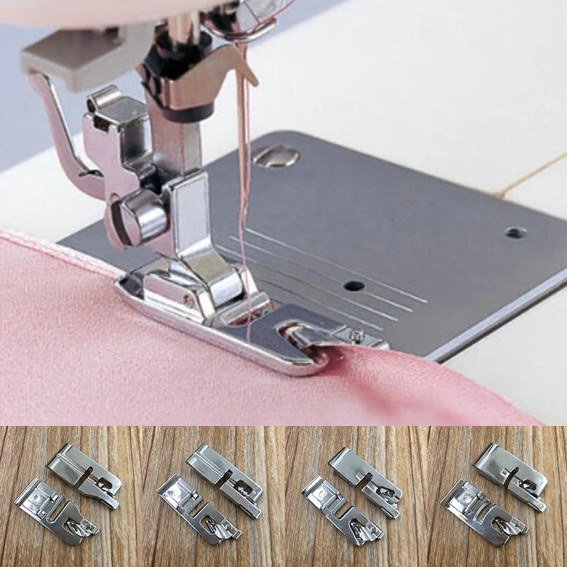 

лапка для швейной машины Domestic Sewing Machine Parts Hemmer Foot Rolled Hem Presser Foot Holder Change