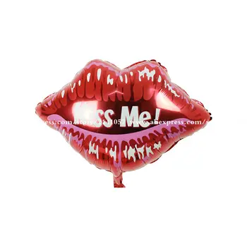 

30pcs 58*51cm Kiss Me Red White Aluminum Foil Balloon Wedding Birthday Party Balloons