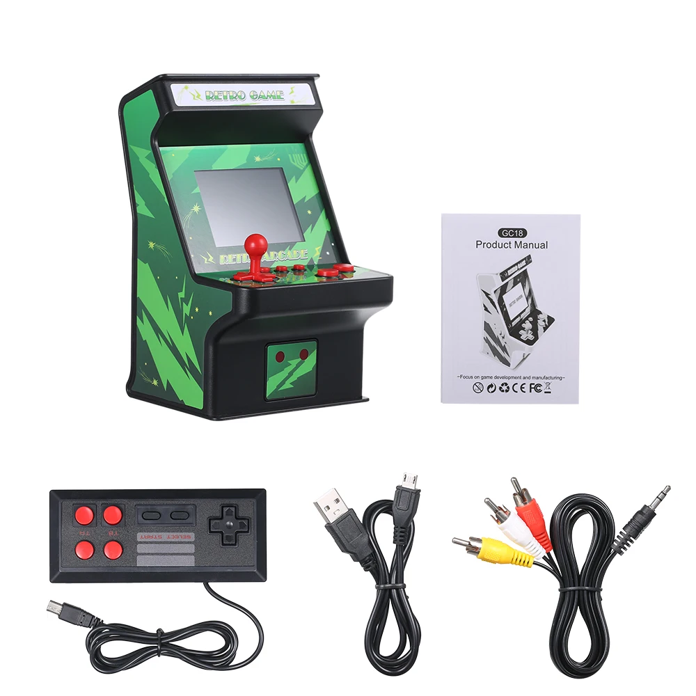 

2 Players Retro Game console Cabinet Machine 256 Arcade Games 8-bit Mini Handheld Video Gaming Console with Gamepad Controller