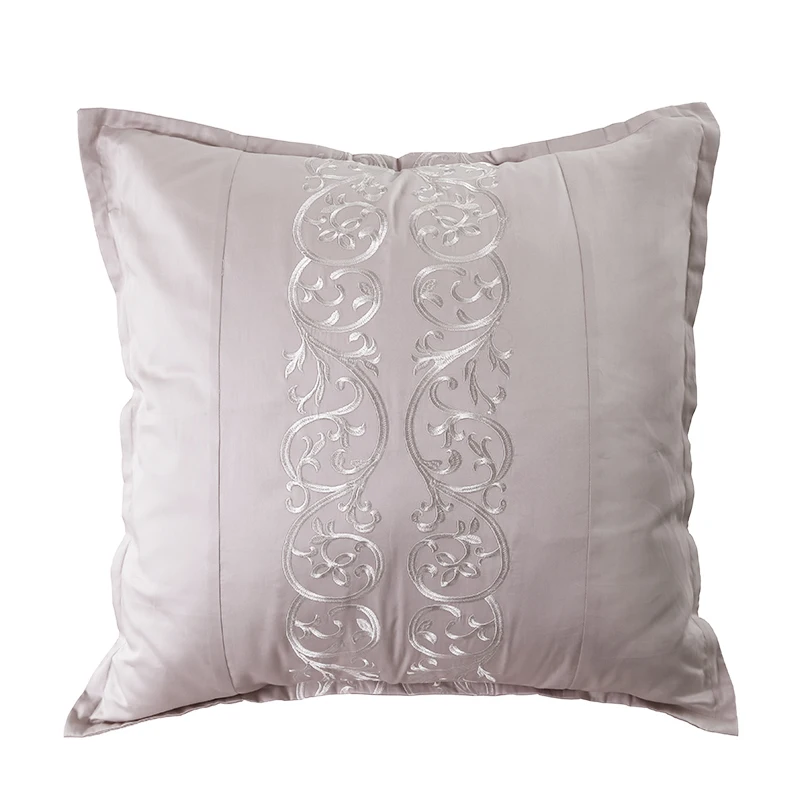 ADREAM 100 cotton bedding pillowcase, Pink luxury Embroidered euro