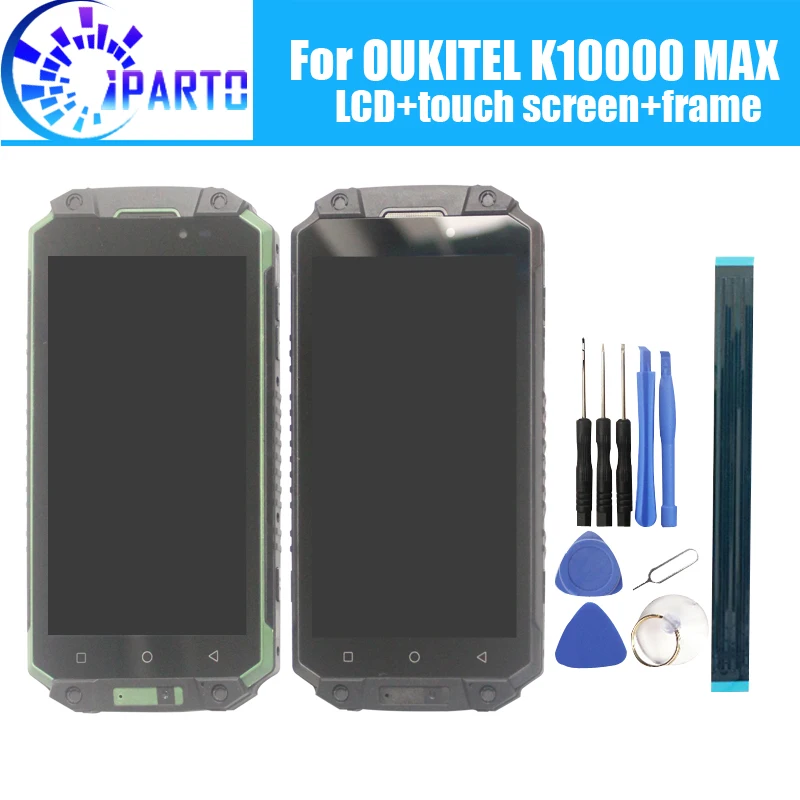 5 дюймов OUKITEL K10000 MAX ЖК дисплей + сенсорный экран дигитайзер рамка в сборе 100%