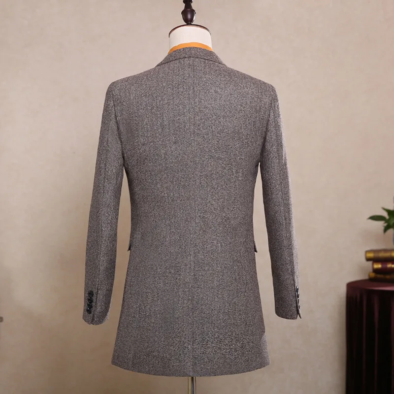 RUELK Mens Wedding Suit 2019 Autumn Winter  Slim Fit Man Business Suit Fashion Printed 3 Piece Groomsmen Suits Tuxedo Jacket 
