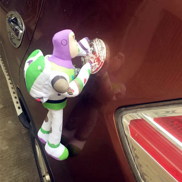 Hot Toy Story Sherif Woody Buzz Lightyear lalki samochodowe pluszowe zabawki na zewnątrz Hang Toy Śliczne Auto akcesoria dekoracja samochodowa 20/35/40CM -
