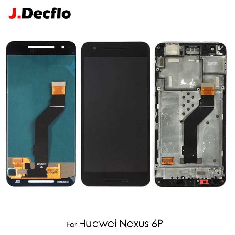 

Original LCD Display For HUAWEI Google Nexus 6P Touch Screen Digitizer with Frame Assembly Replacement 5.7" Black 100% New