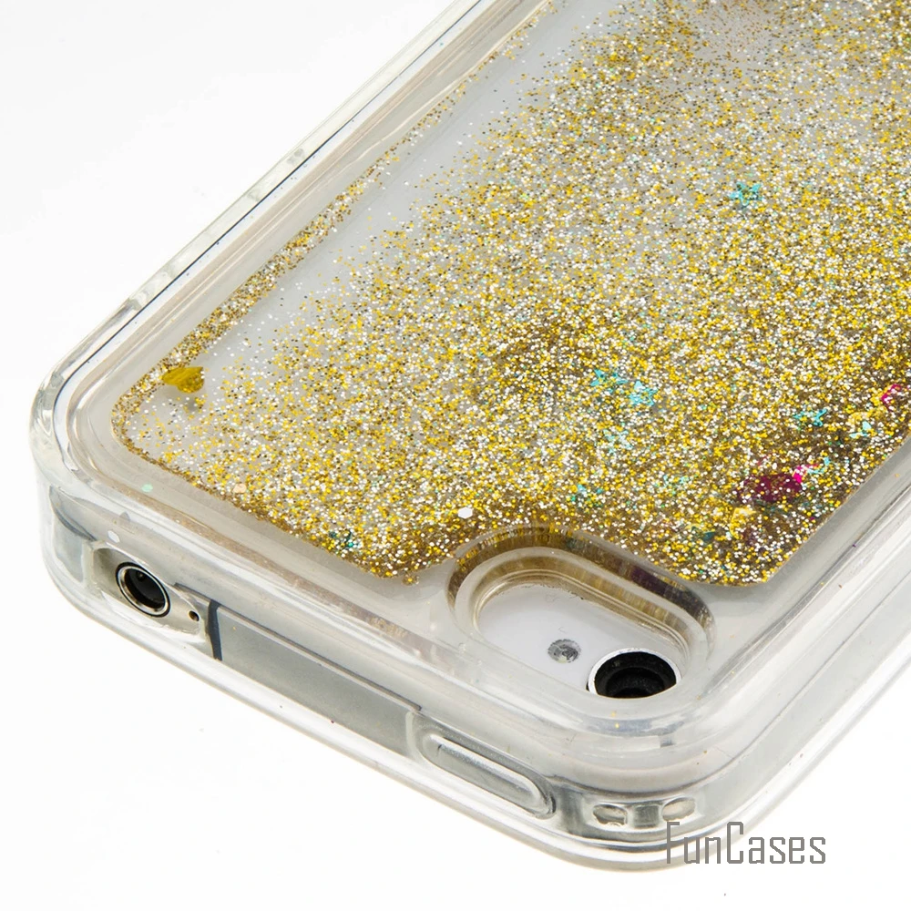 Coque Bling Love Heart Stars Soft TPU Phone Case Cover For iPhone 4S Funda Quicksand Cell Phone Case For iPhone 4 Capinhas Etui