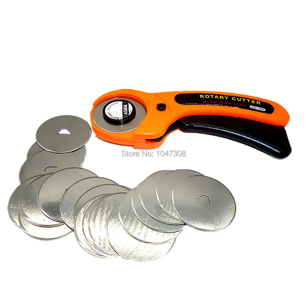 

Manual Rotary Cutter Blade 45mm Premium Quilters Sewing Fabric Cutting Craft with 20pcs 45mm Circular Cut Blade Patchwork Blades
