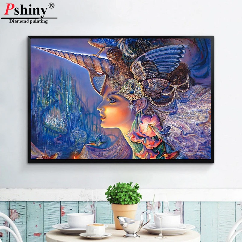Pshiny DIY 3D алмазов картина рукоделие эльфа для девочек костюм состоящий из Стразы