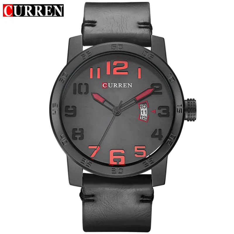 

2017 Curren Watch Mens Brand Luxury Leather Strap Quartz Watch Men Fashion Casual Sport Wristwatch Male Clock Relogio Masculino