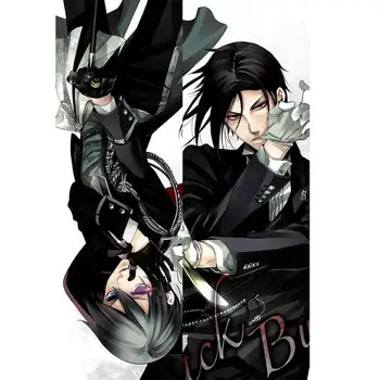 

New Japanese Male Cosplay Anime Black Butler Sebastian Throw Otaku Dakimakura Gifts Bedding Hugging Body Pillow Case 150x50 CM