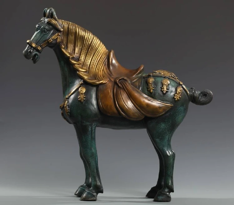 The old play copper copper s pottery horse copper ornaments bronze