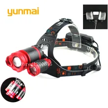 Micro USB кабель 8000 люмен светодиодные фары XML-T6+ 2q5 мощный зум Фонарь налобный светодиодный Аккумуляторная 18650 фара для кемпинга пеший Туризм