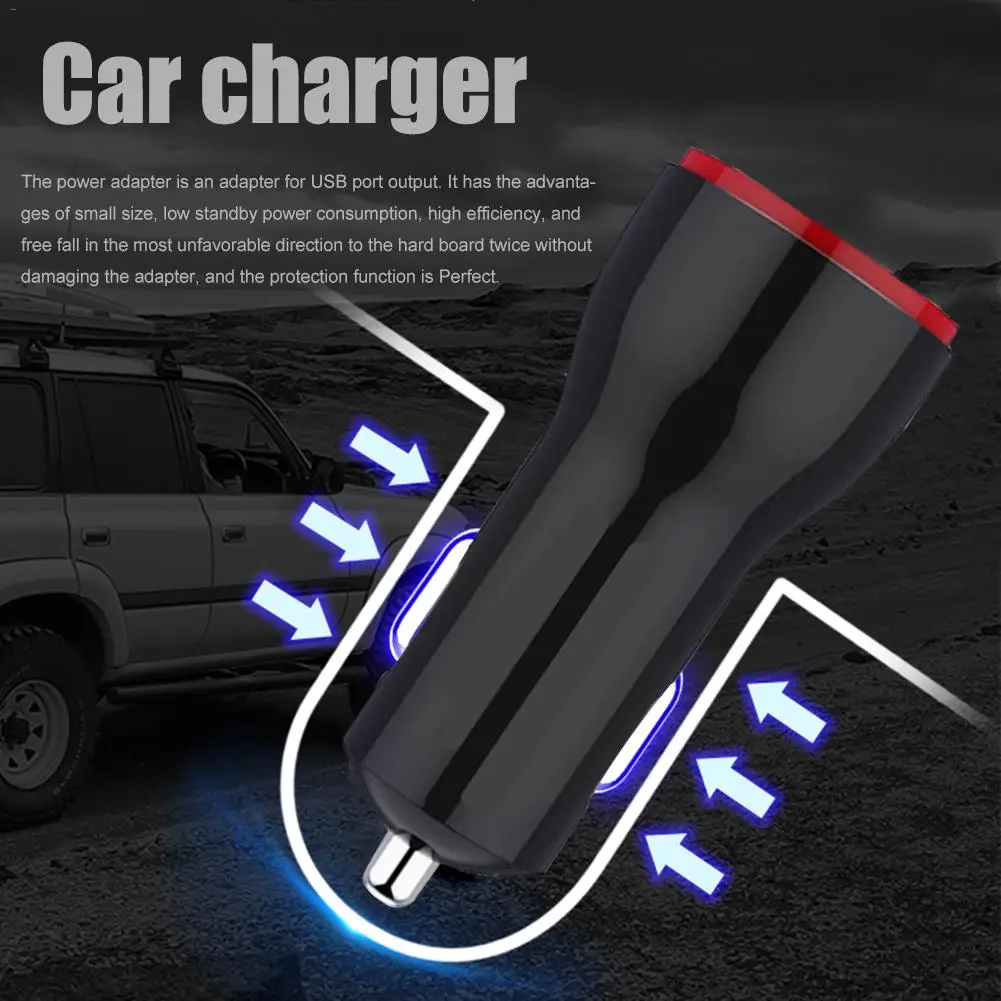 

Car USB Quick Charge 5V 4A Mobile Phone Charger Dual Port Car Charger For Iphone Samsung Galaxy Android Devices Auto Supplies