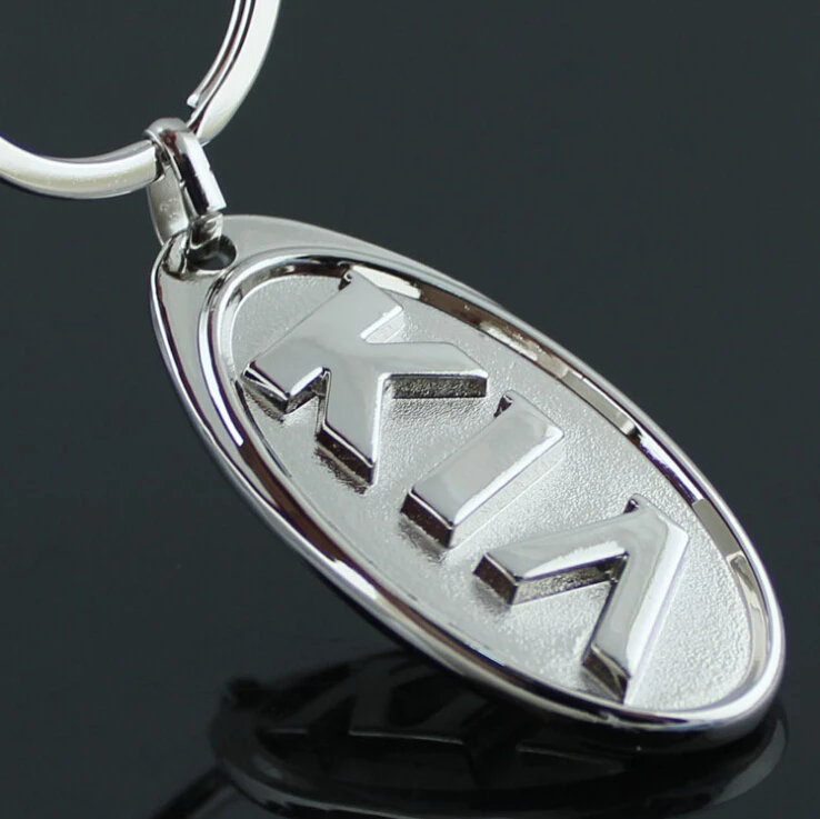 WKOUD 1pcs 3D Metal Car Logo KIA Keychain Key Chain Keyring For kia