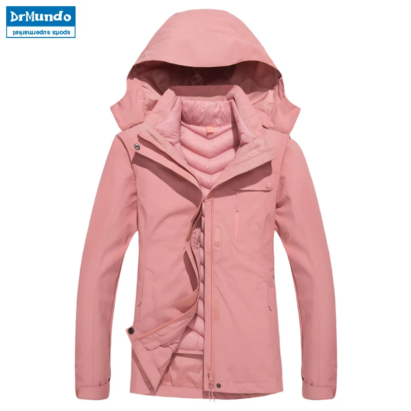 النساء للماء سترة تزلج المشي الجبلية الدافئة زائد حجم القطن التزلج ارتداء في الهواء الطلق على الجليد سترة يندبروف الثلوج معطف العلامة التجا...