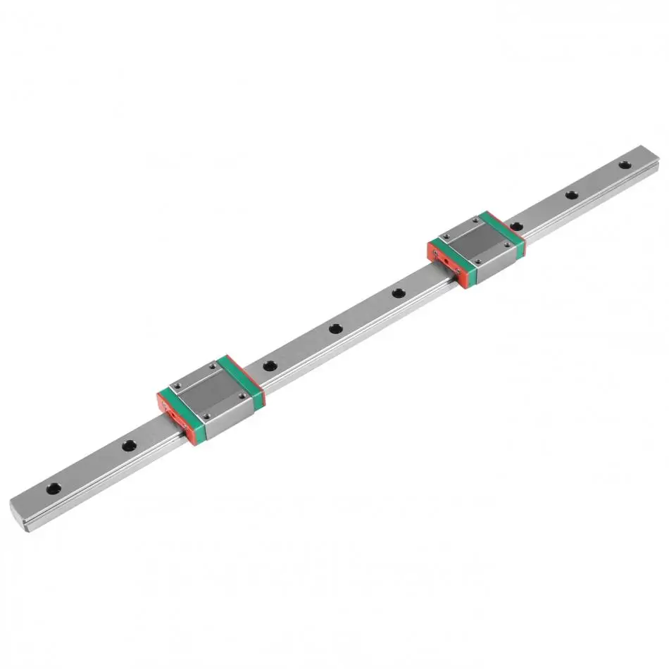 

1pc 400mm/15.7in Steel High Precision Miniature Linear Sliding Rail Guide with 2 Block
