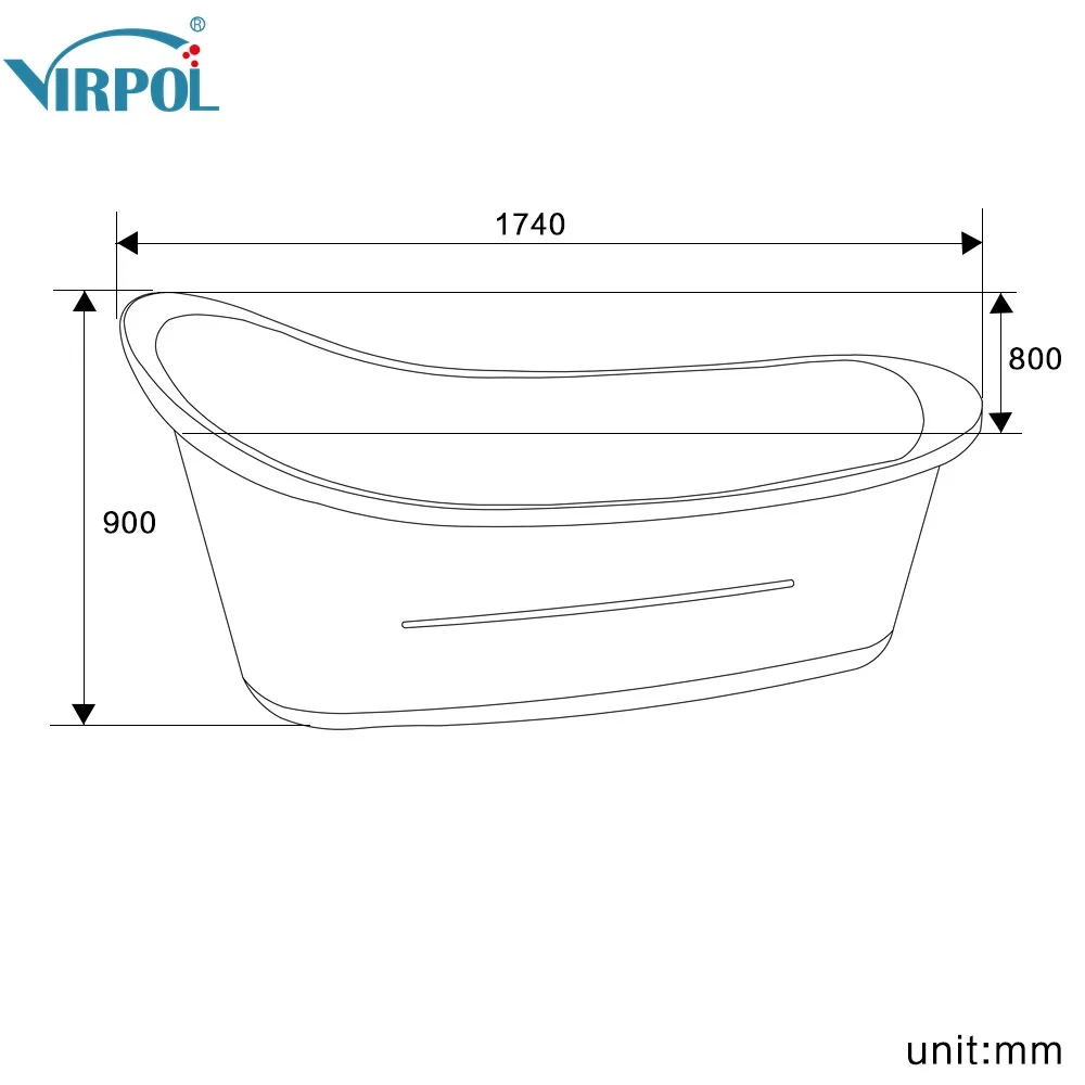 White Acrylic bathtub