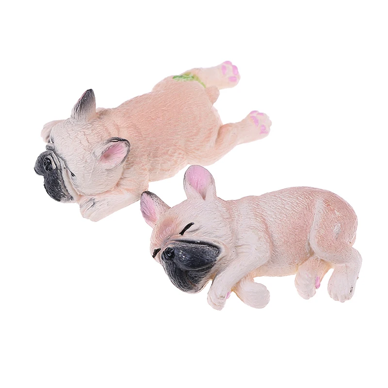 Животные Куклы Дети GiftsToys Фигурки ПВХ модель игрушки пейзаж Французский бульдог