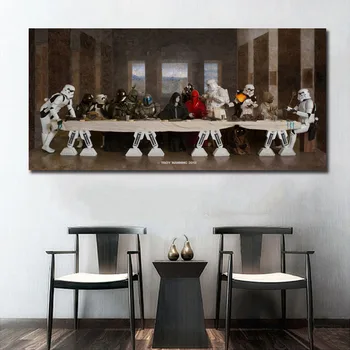 

Star Wars The Last Supper Art Wall Art Paint Wall Decor Canvas Prints Canvas Art Poster Oil Paintings No Frame