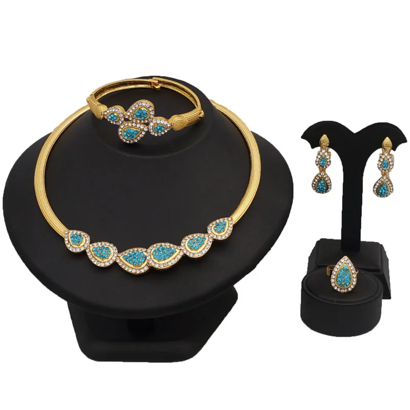 

african big jewelry sets gold jewelry sets with stone party jewelry set women necklace