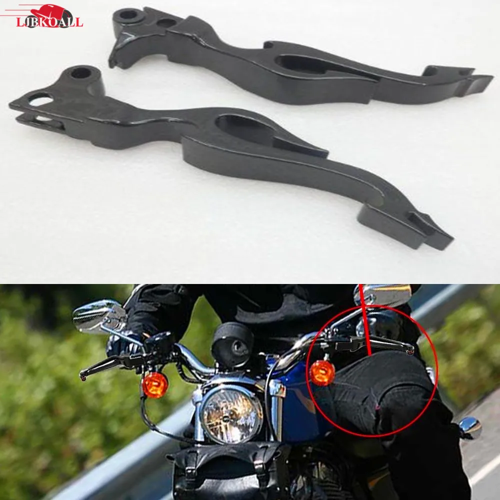 Brake & Clutch Levers For Harley Davidson Sportster 883/1200 (1996-2003, 2010) - Black 6 thumbnail image