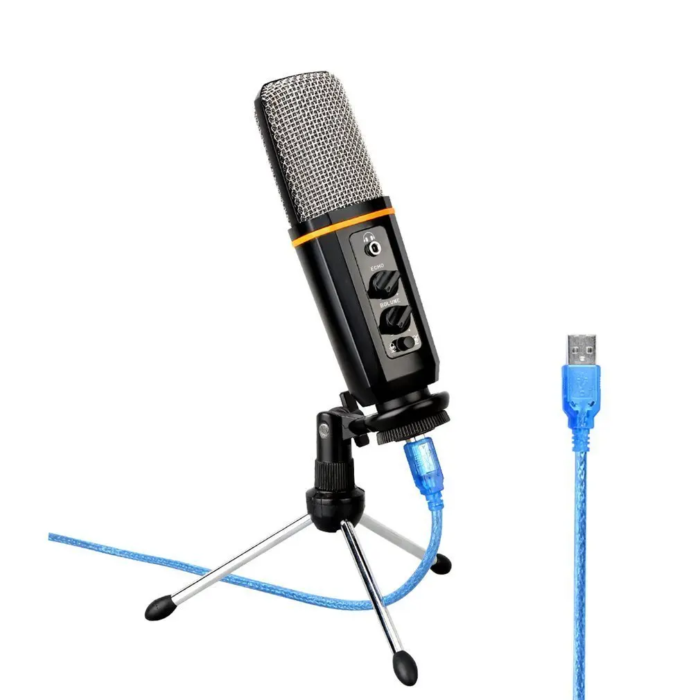 

USB Podcast Microphone With Headphone Monitoring Echo Volume Control Vocal Condenser Mic For Broadcasting Music Recording