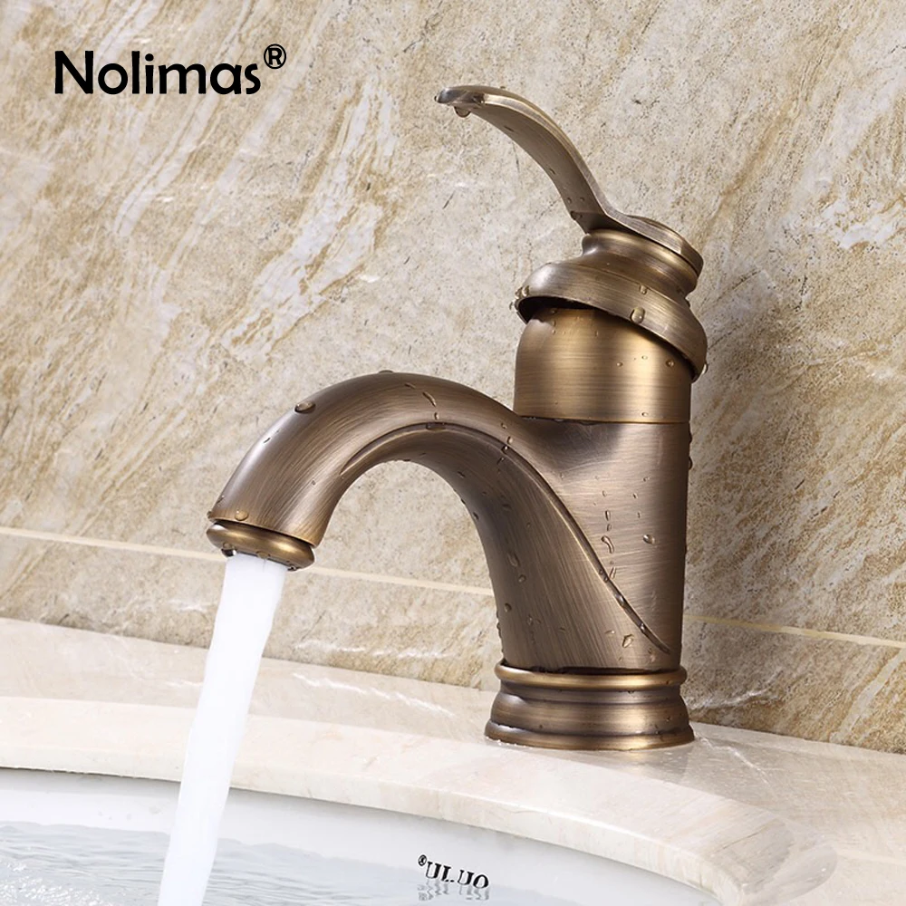 Antique Basin Faucets Bathroom Sink Faucet Deck Mounted Water Tap